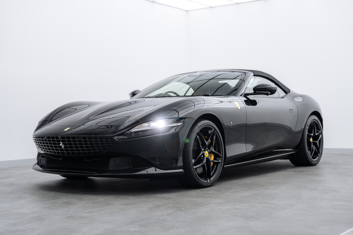 Black Ferrari Roma in the Liquid R studio