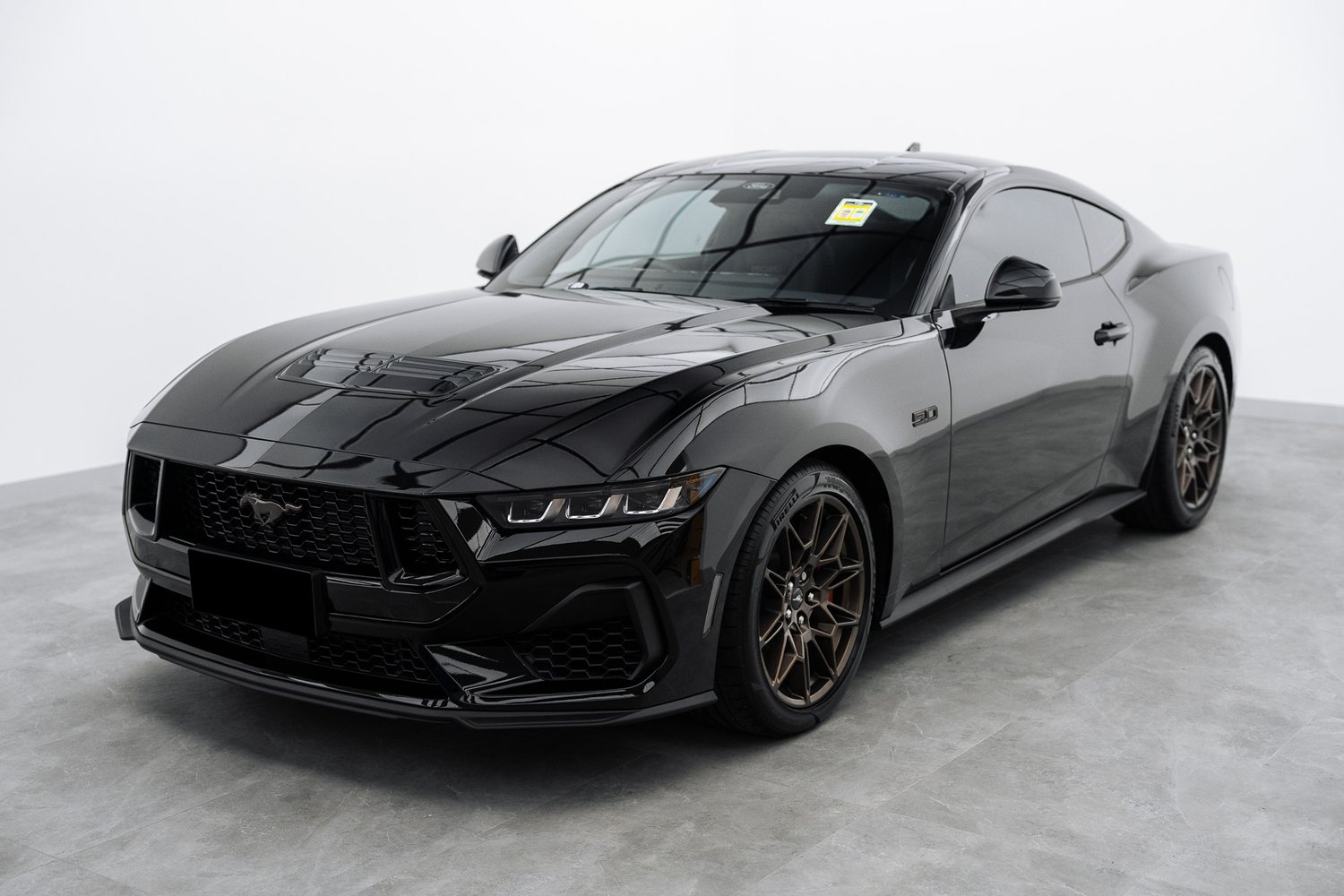 Black Ford Mustang in the Liquid R studio