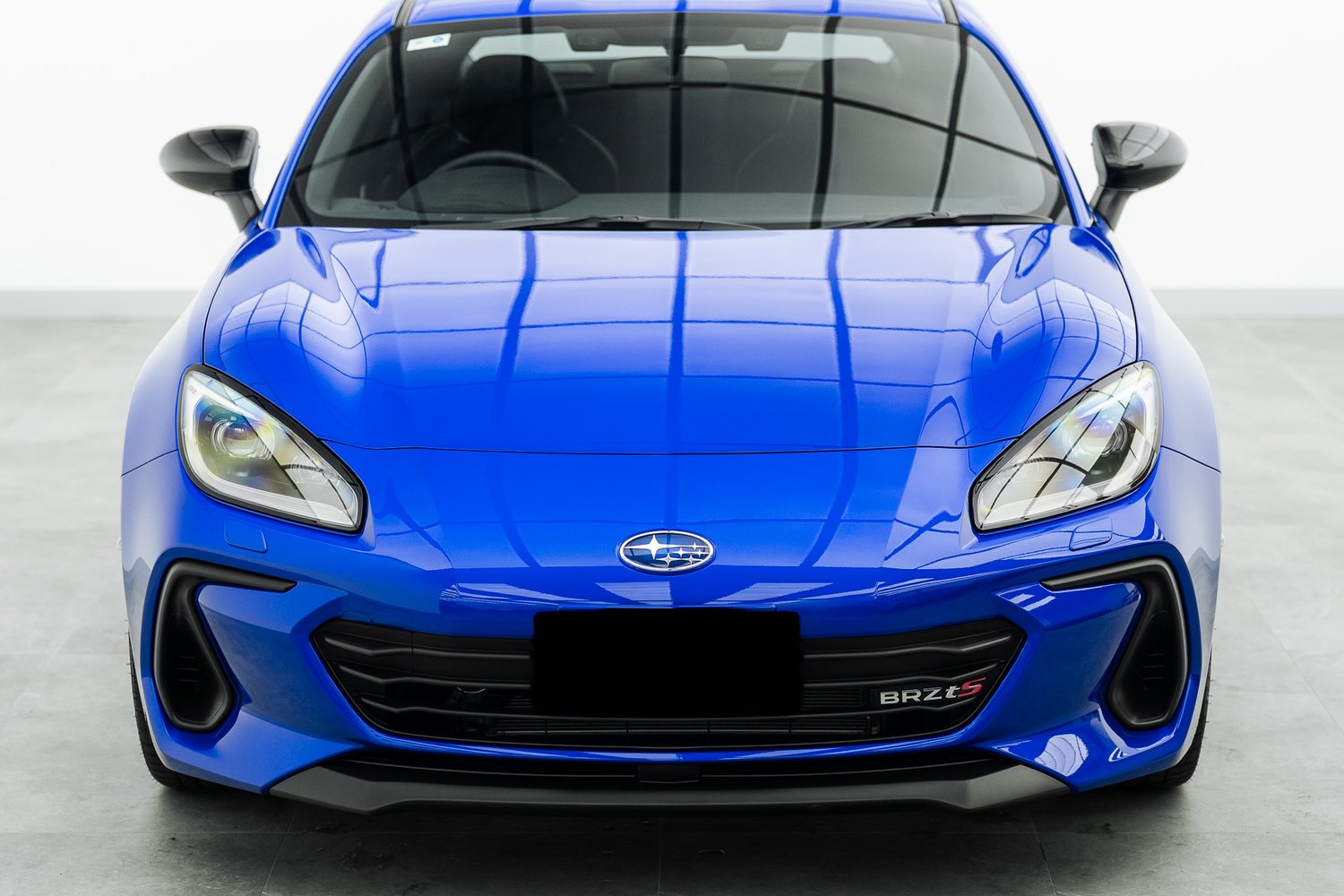 Blue Subaru BRZ tS in the Liquid R studio