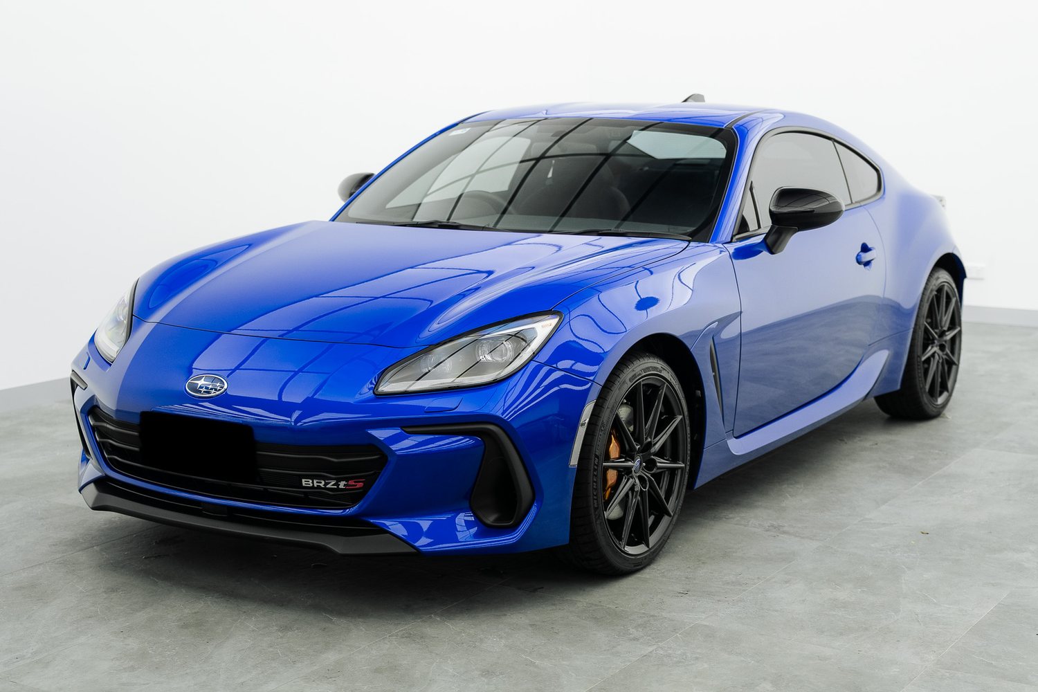 Blue Subaru BRZ tS in the Liquid R studio