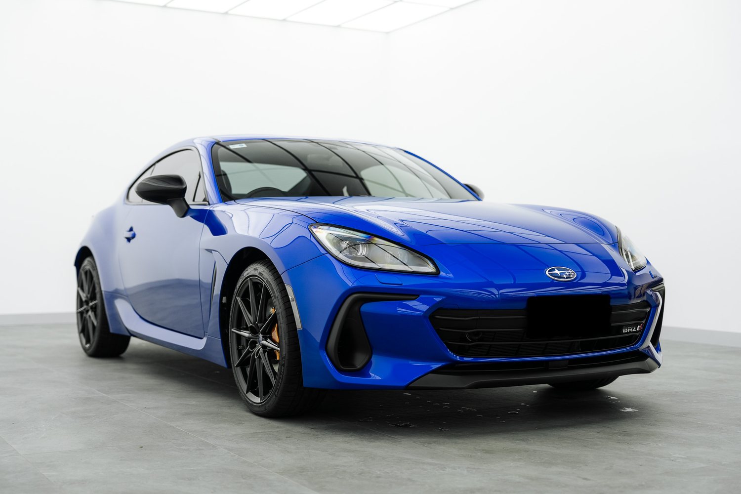 Blue Subaru BRZ tS in the Liquid R studio