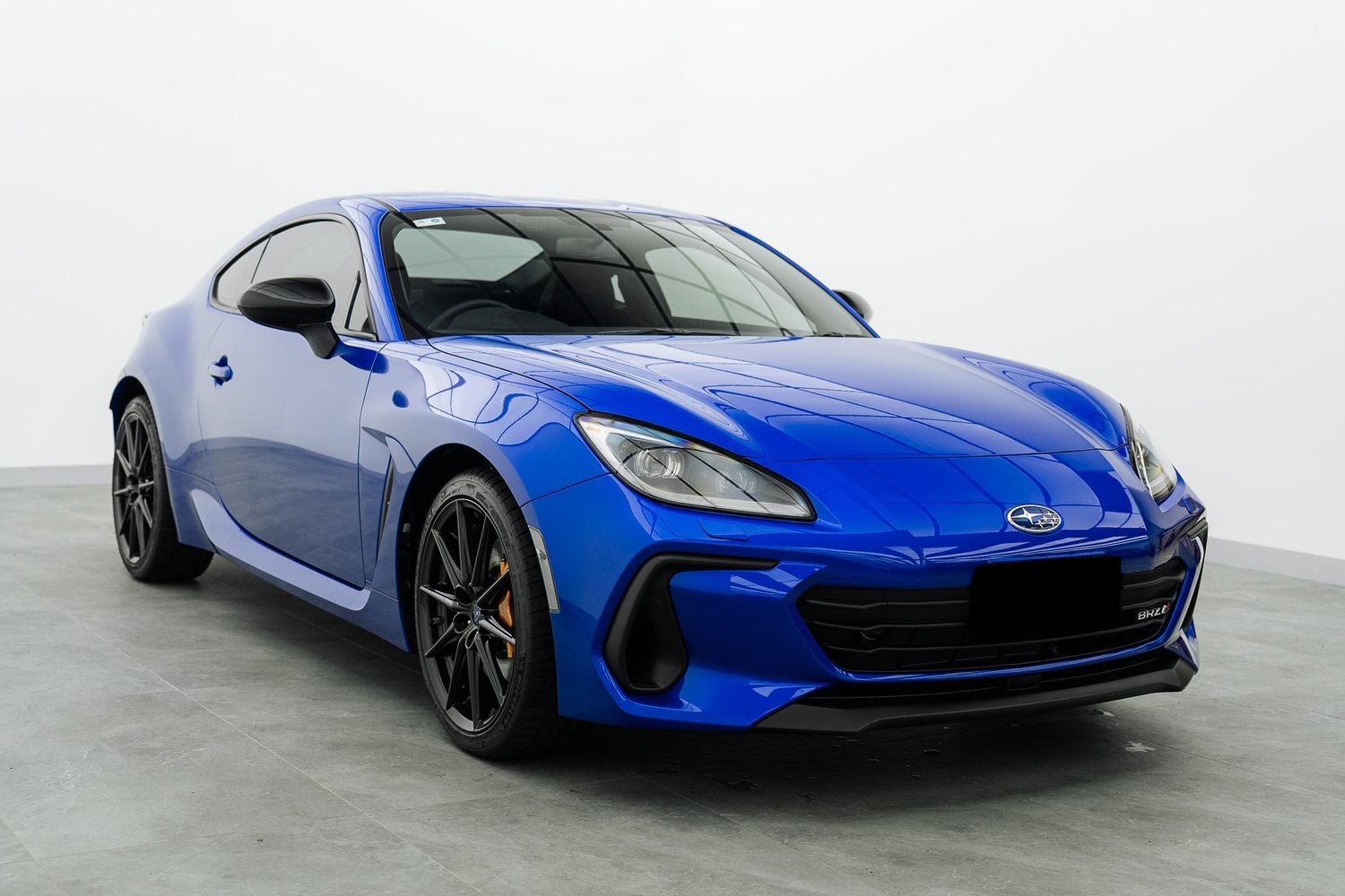 Blue Subaru BRZ tS in the Liquid R studio