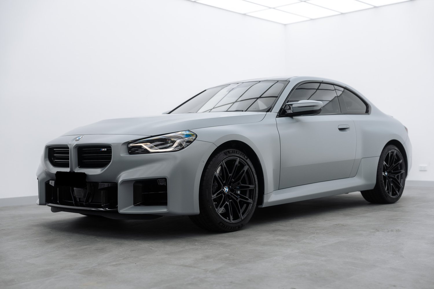 BMW M2 in matte PPF in the Liquid R studio