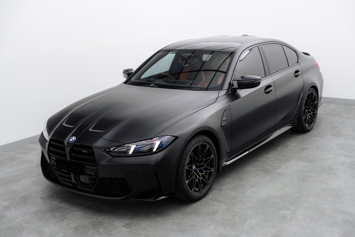 BMW M3 in satin PPF in the Liquid R studio