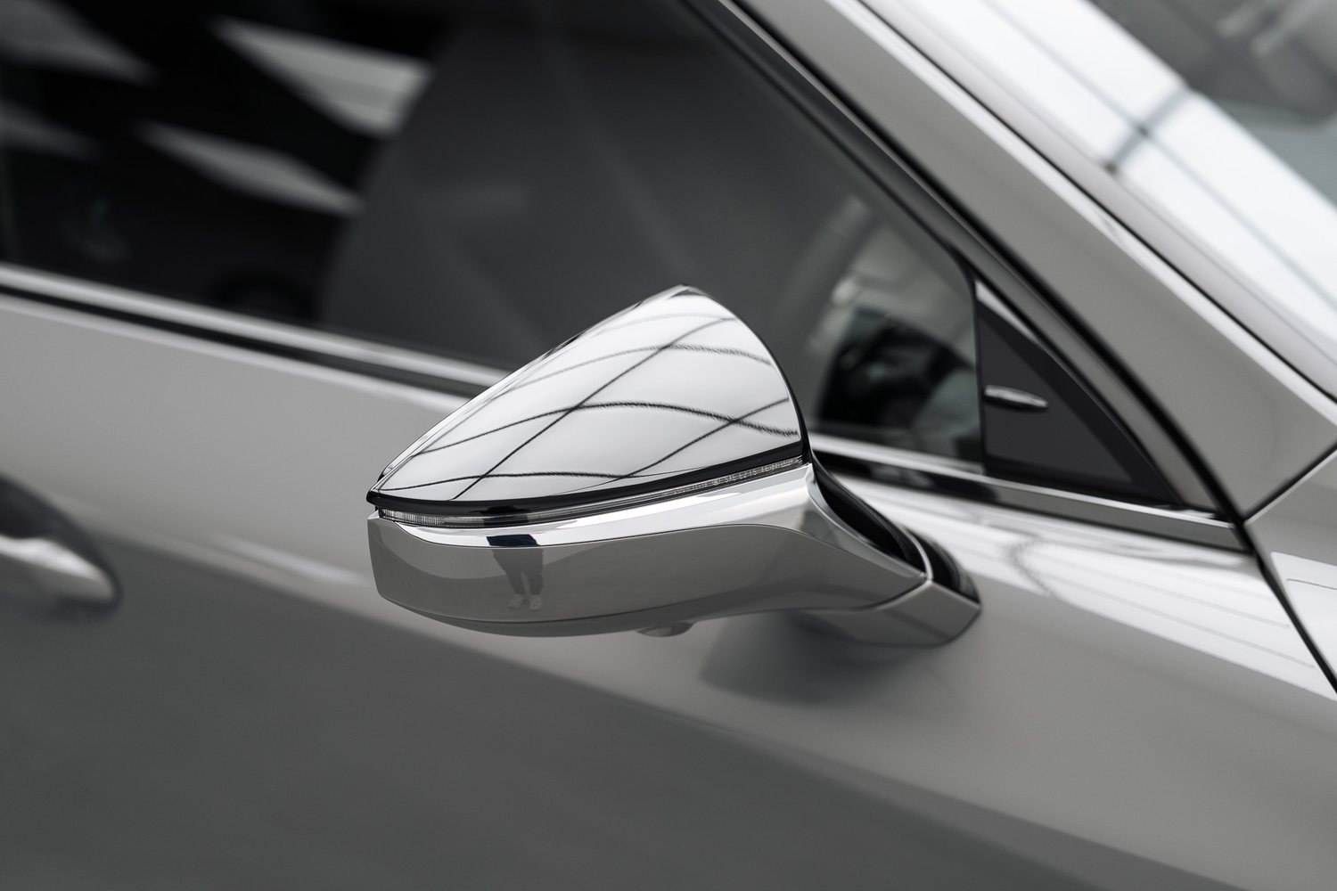 Door and mirror detail on a Lexus IS 500