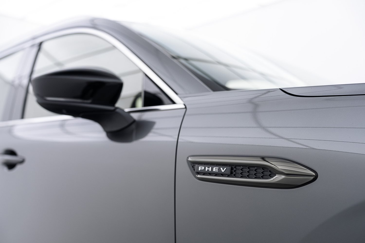 Door and mirror detail on a Mazda CX