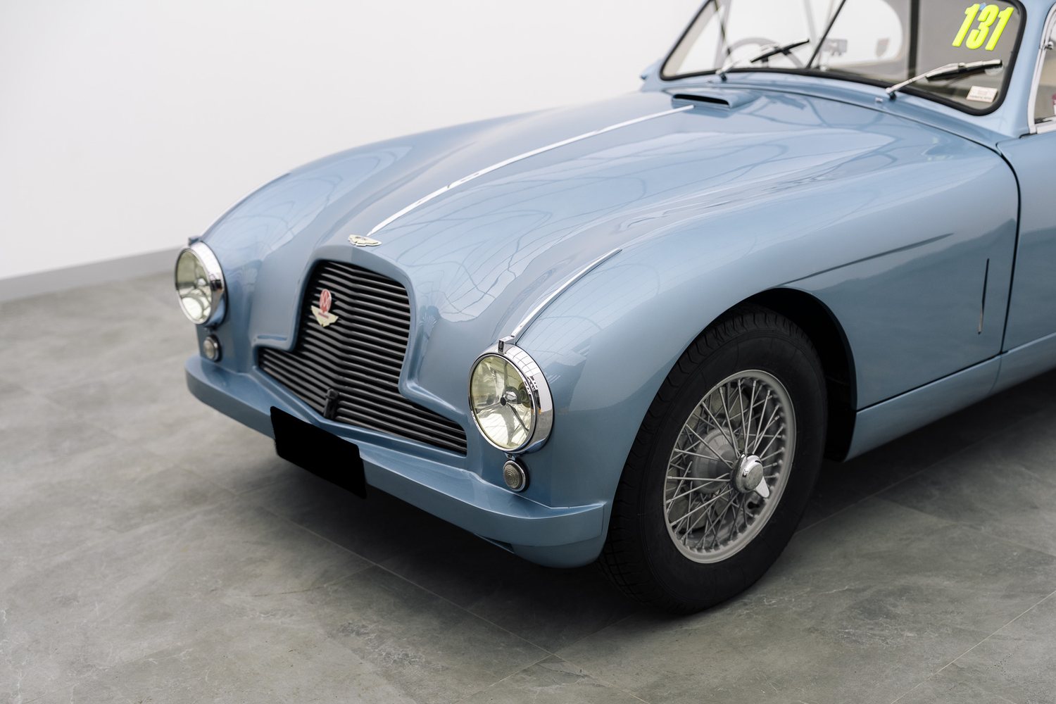 Front end of a classic Aston Martin
