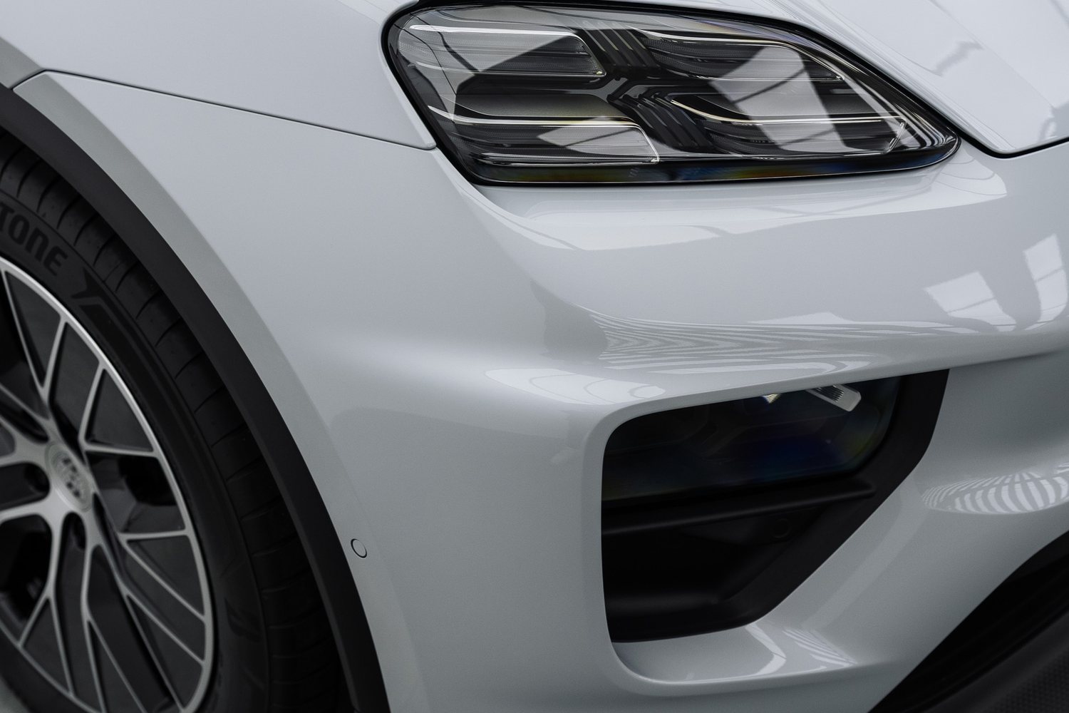 Front end of a Porsche Macan Electric