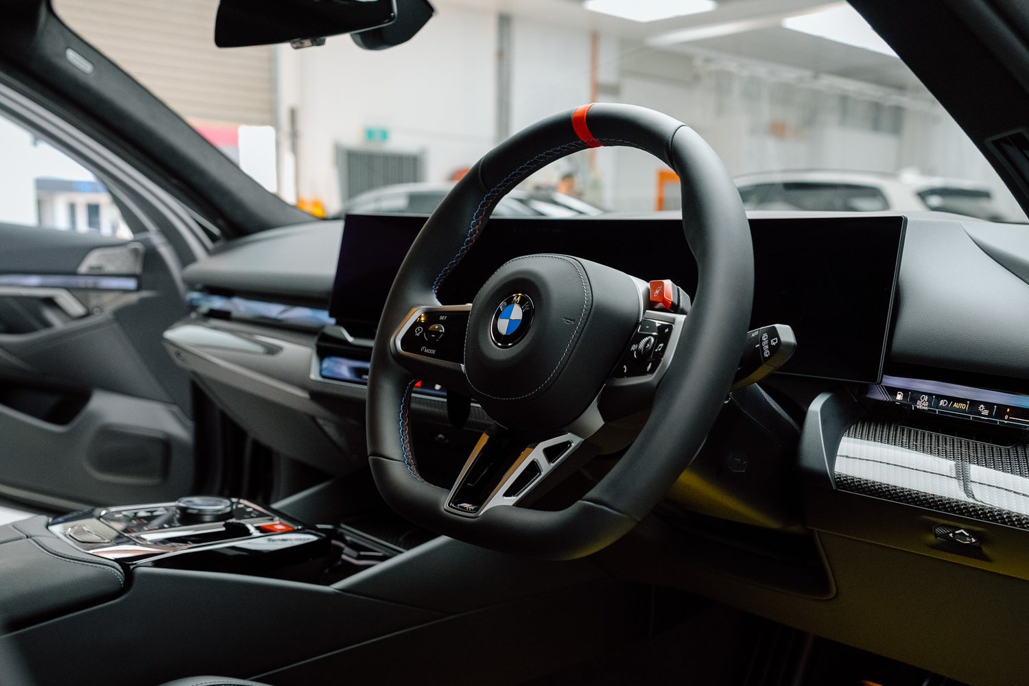 Interior of a BMW M5 Touring