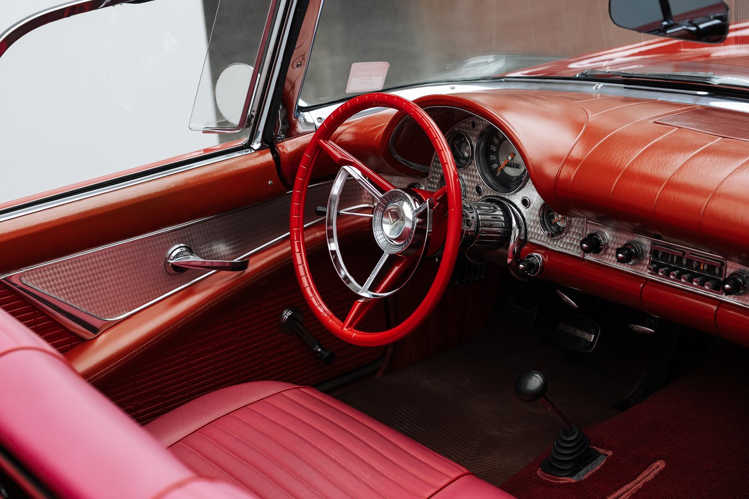 Interior of a classic Ford Thunderbird