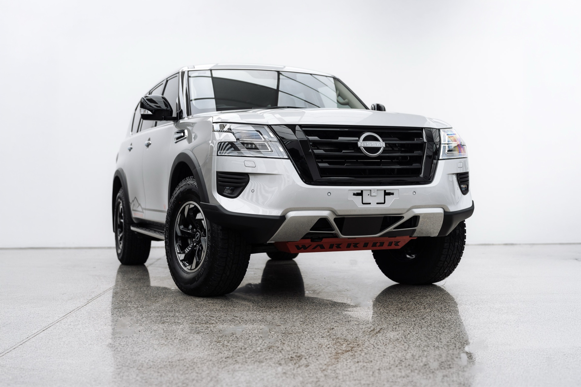 White Nissan Patrol front view