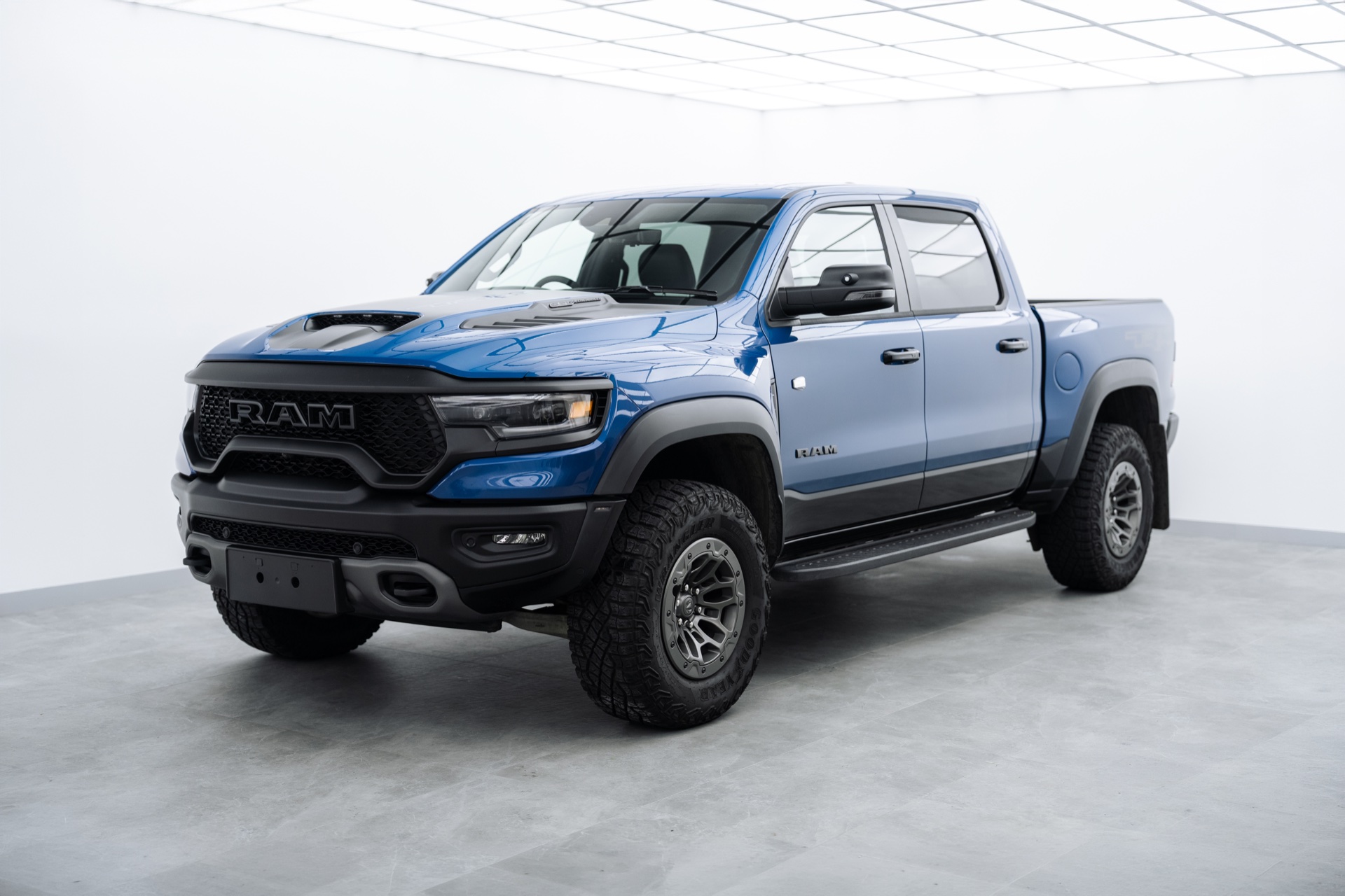 Blue RAM TRX pickup in the Liquid R studio