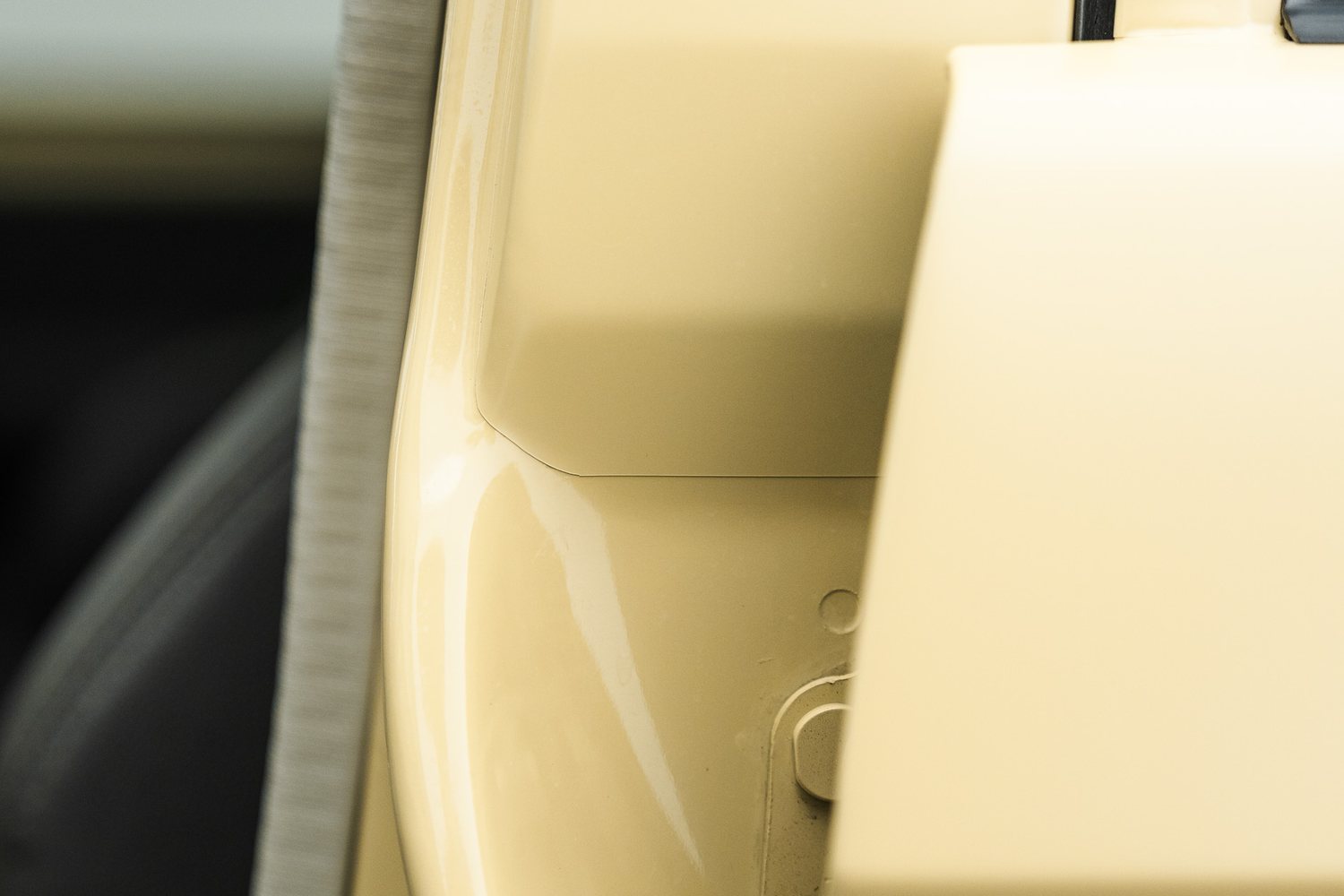 Matte paint protection film on a body panel