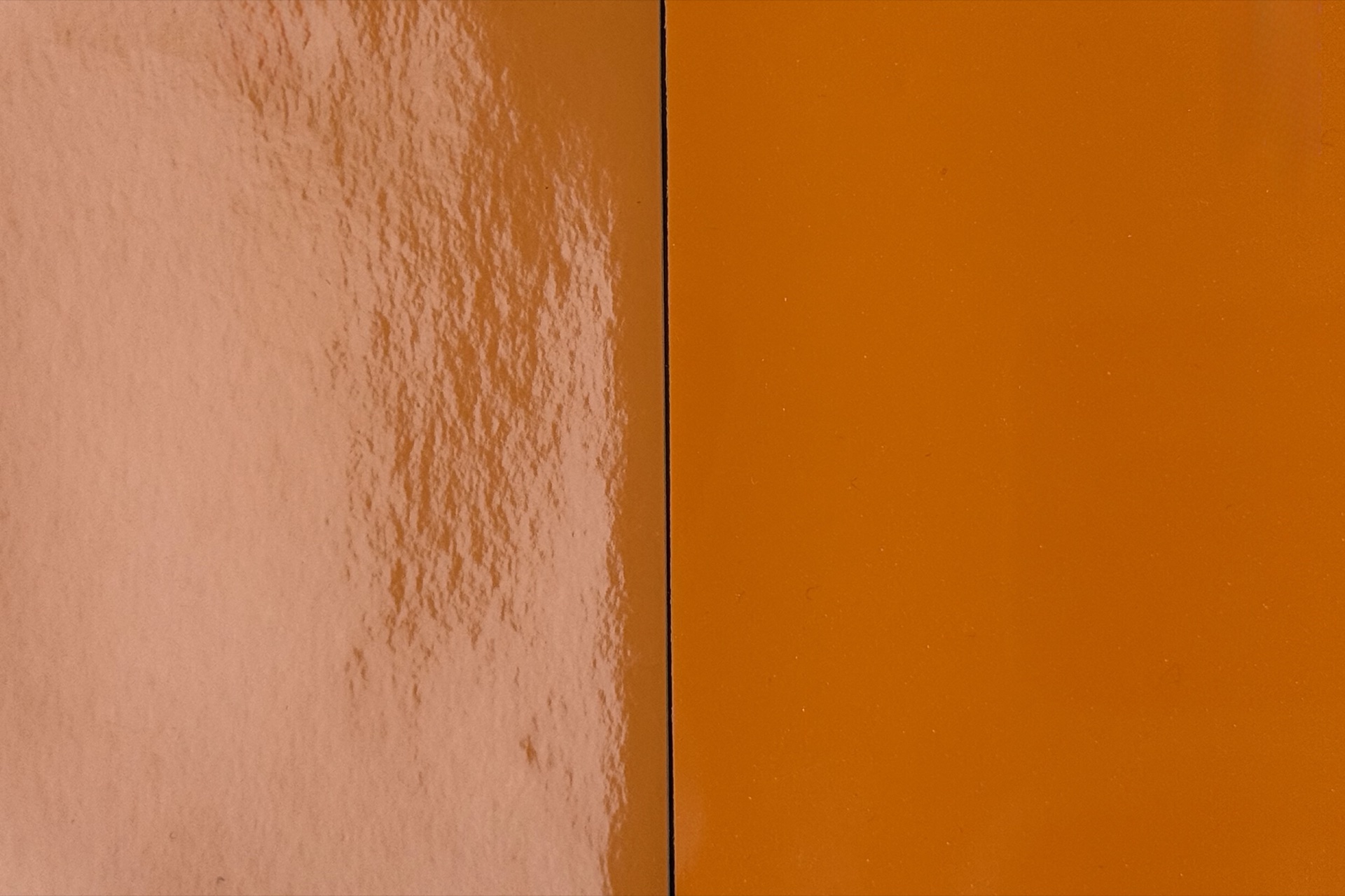 Close up of orange colour PPF texture