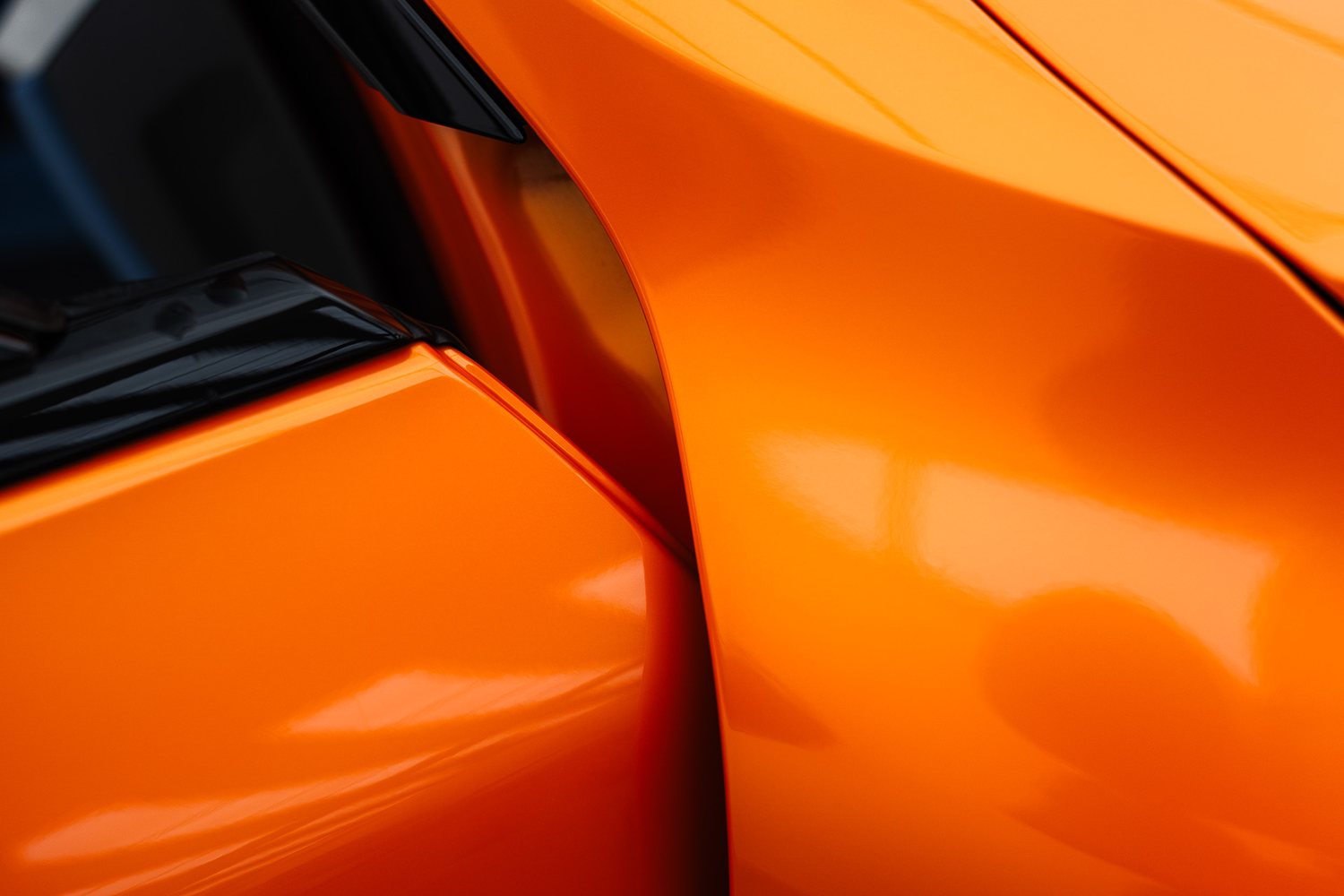 Paintwork detail on a BMW M4 in colour PPF