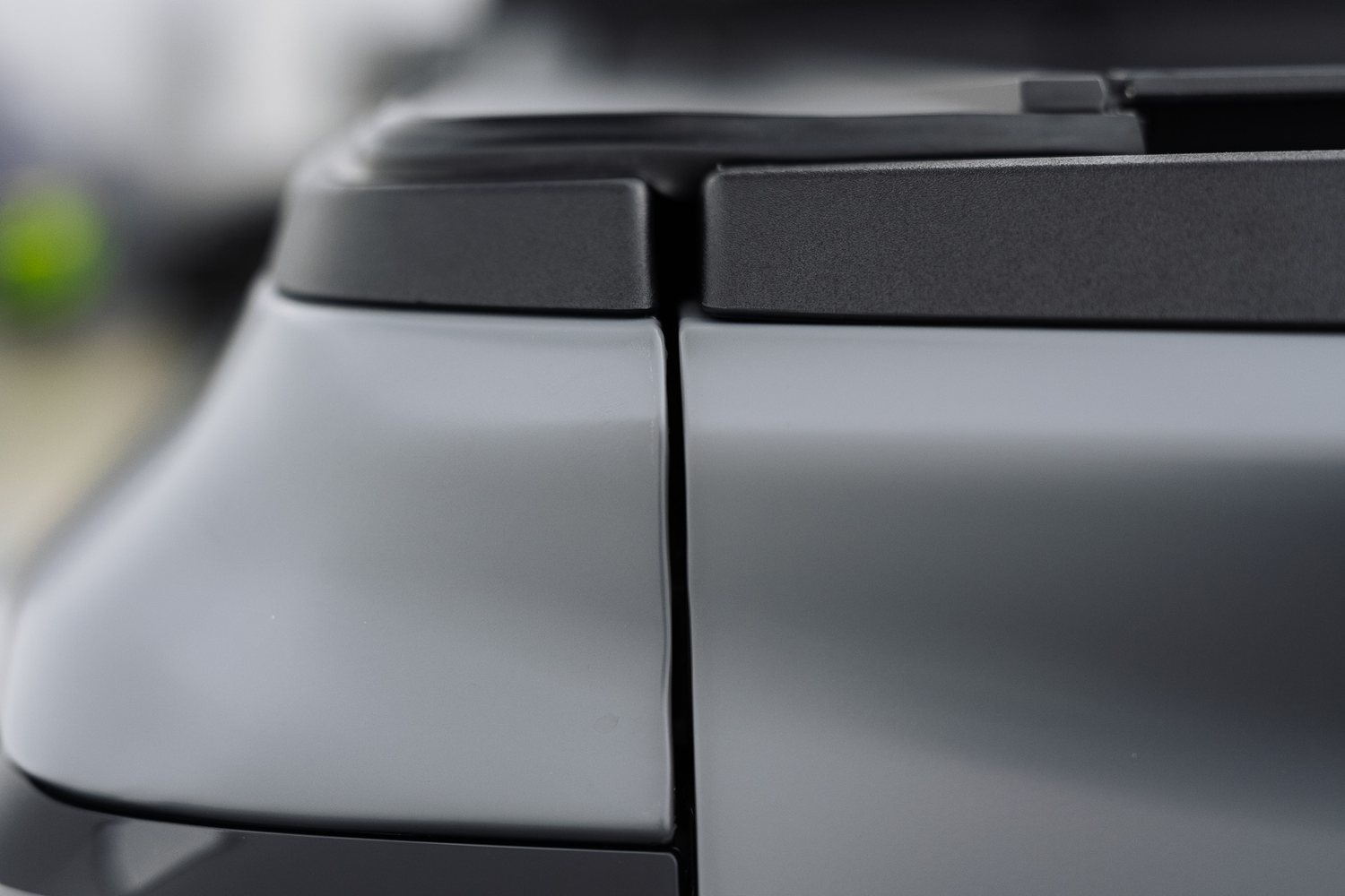Paintwork detail on a matte grey Ford Ranger Raptor