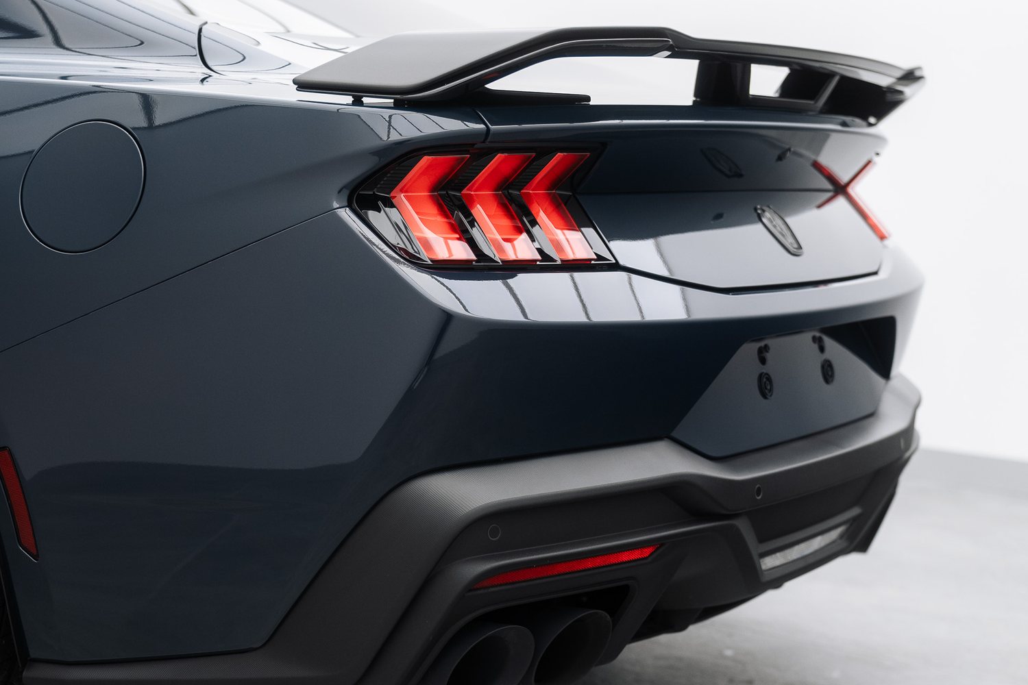 Rear of a Ford Mustang Dark Horse