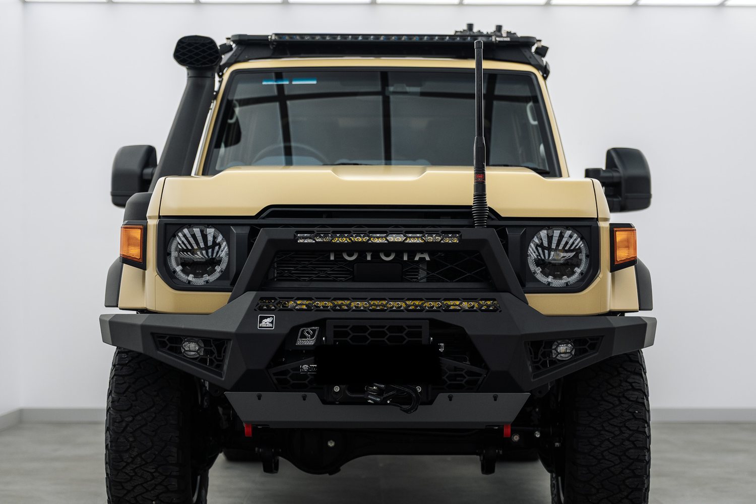 Toyota LandCruiser 79 Series in matte PPF in the Liquid R studio