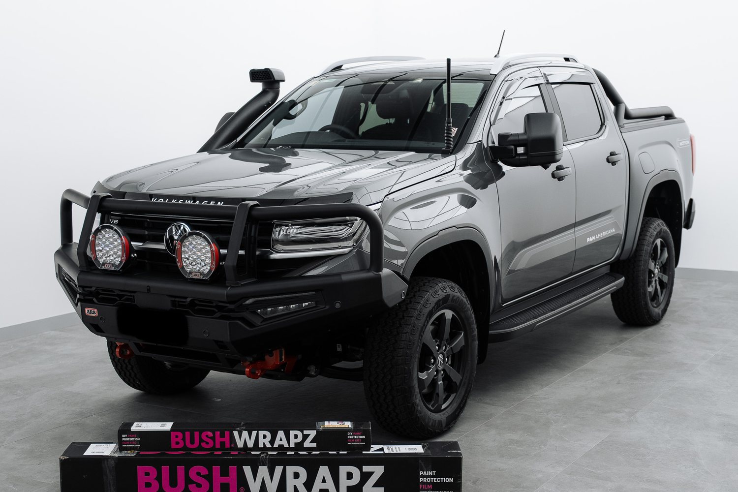 Volkswagen Amarok with Bushwrapz in the Liquid R studio