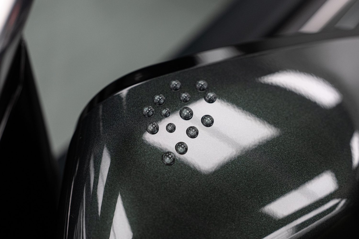 Water beading on ceramic coated paint