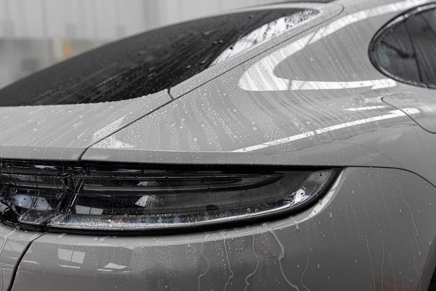 Water beading on ceramic coated paint