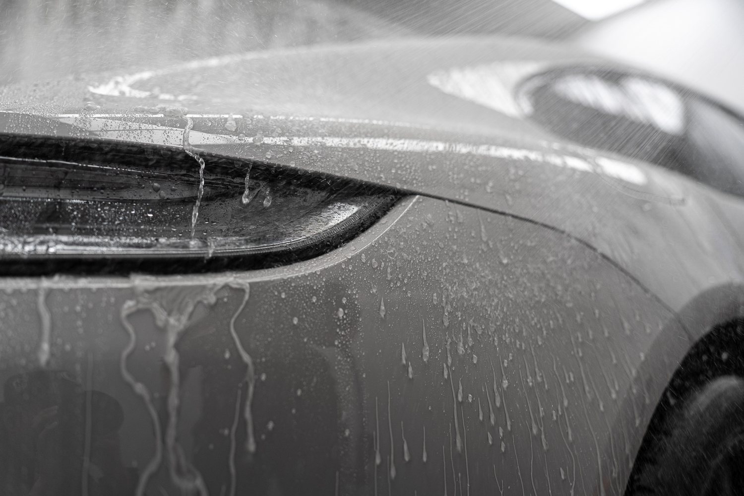 Water beading on ceramic coated paint