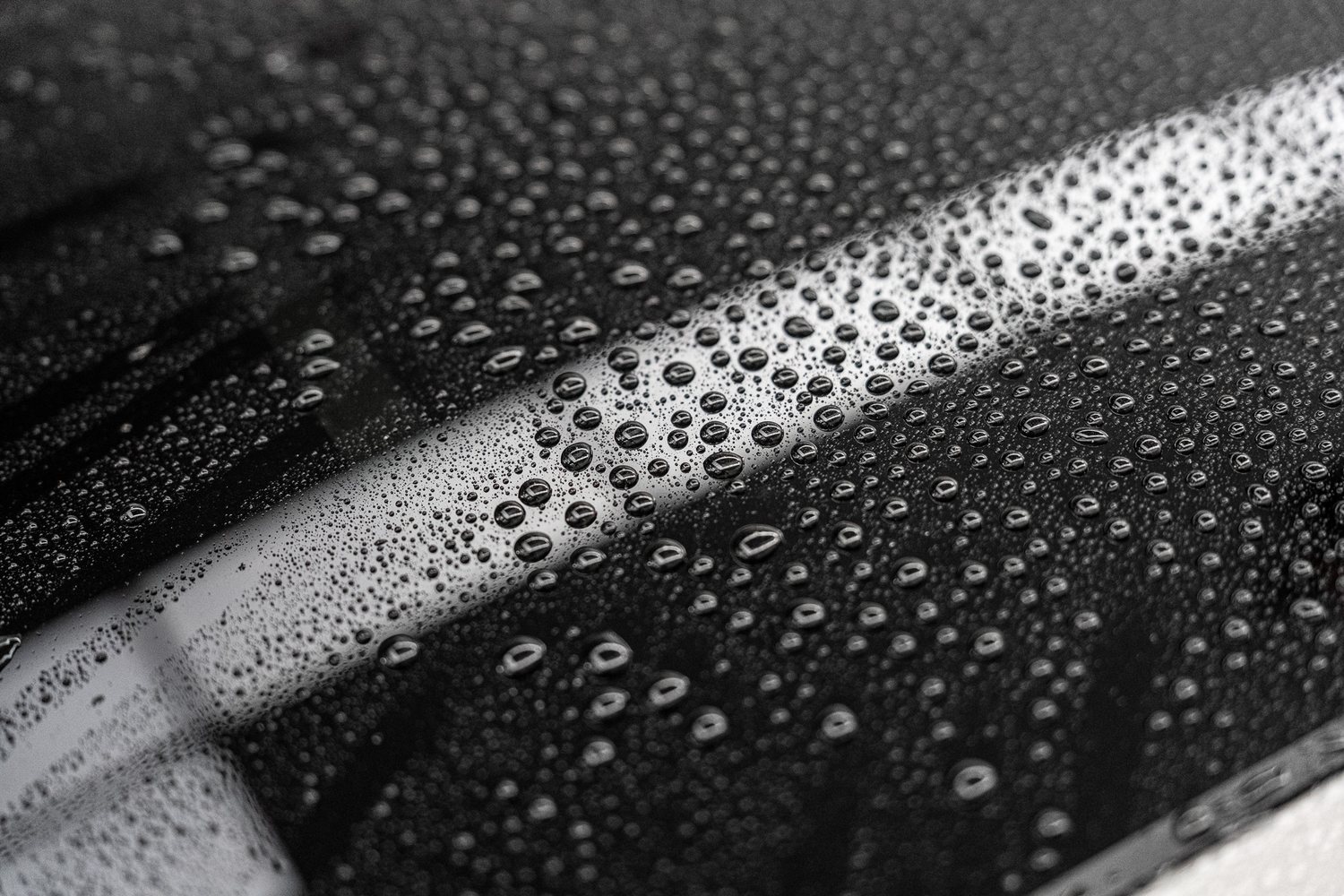 Water beading on ceramic coated paint