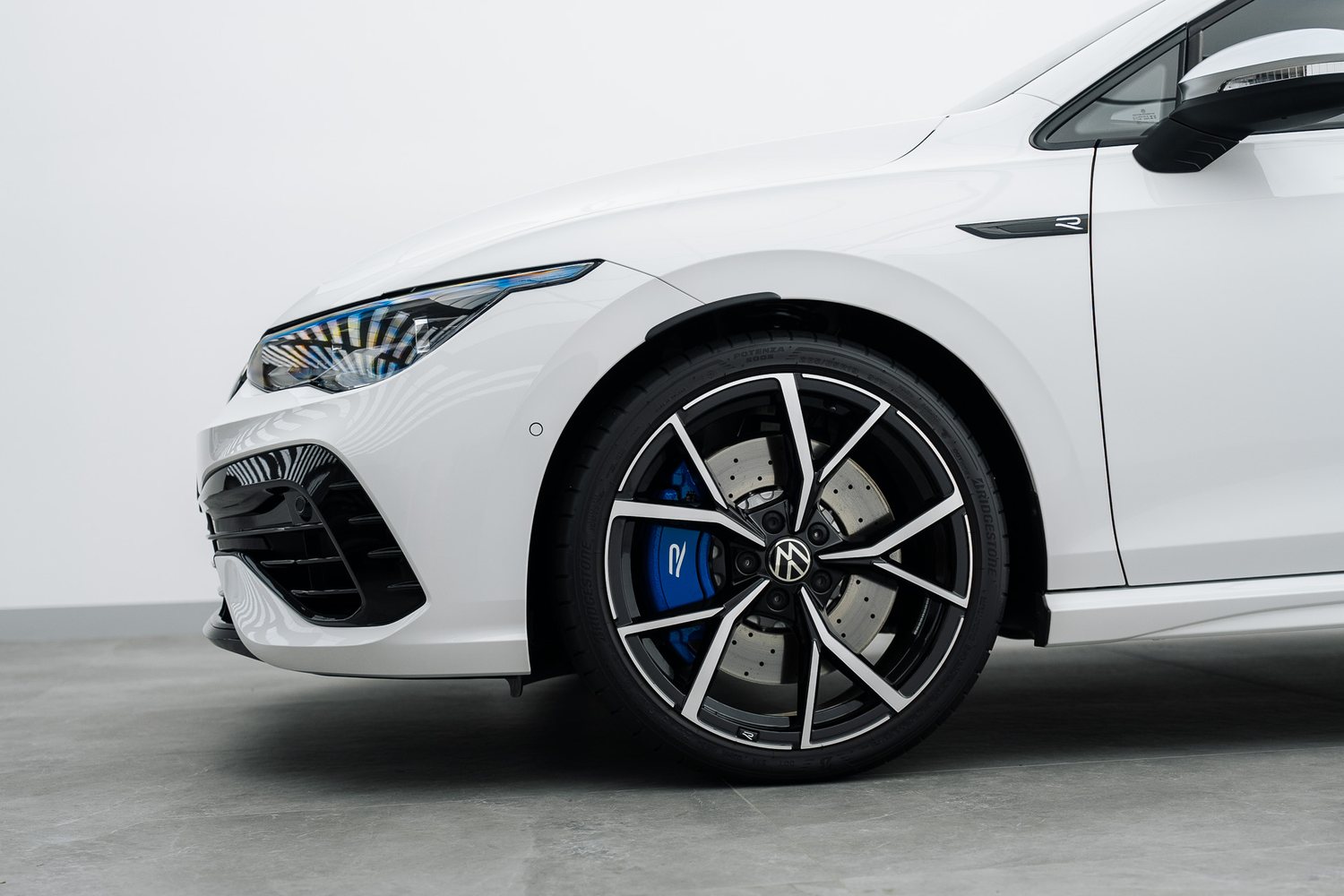 Wheel of a Volkswagen Golf R